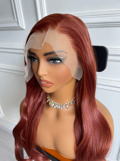 Auburn Red 13X6 Large Part Lace Front Wig Synthetic Wig