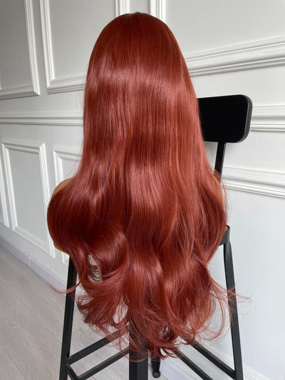 Auburn Red 13X6 Large Part Lace Front Wig Synthetic Wig