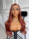 Auburn Red 13X6 Large Part Lace Front Wig Synthetic Wig