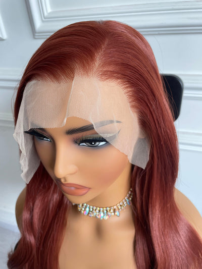 Auburn Red 13X6 Large Part Lace Front Wig Synthetic Wig