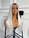 Ombre Straight Ice White Lace Wig/Premium Synthetic Wig