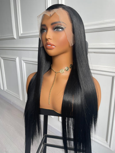 13x6 Black Straight Lace Wig Synthetic Wig