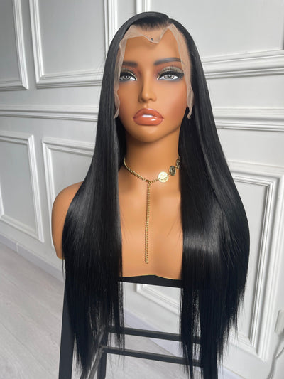 13x6 Black Straight Lace Wig Synthetic Wig