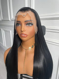 13x6 Black Straight Lace Wig Synthetic Wig