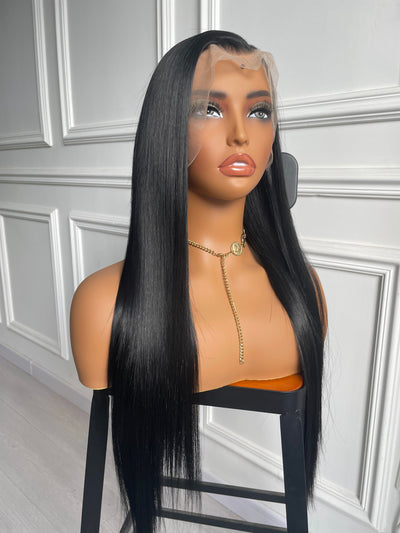 13x6 Black Straight Lace Wig Synthetic Wig