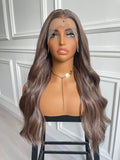 Brown Loose Wave Lace Wig Elegant Straight Wig