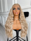 Blonde Curly Lace Wig Heat Resistant Synthetic Wig