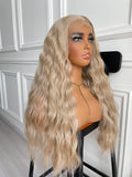 Blonde Curly Lace Wig Heat Resistant Synthetic Wig