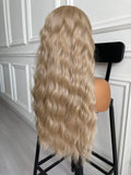 Blonde Curly Lace Wig Heat Resistant Synthetic Wig