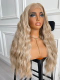 Blonde Curly Lace Wig Heat Resistant Synthetic Wig