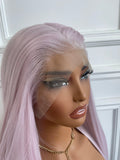 Purple Pink Lace Wig Heat Resistant Synthetic Wig