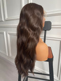 Natural Brown Straight Lace Wig Synthetic Wig