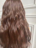 Natural Brown Straight Lace Wig Synthetic Wig