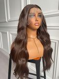 Natural Brown Straight Lace Wig Synthetic Wig