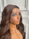 Natural Brown Straight Lace Wig Synthetic Wig