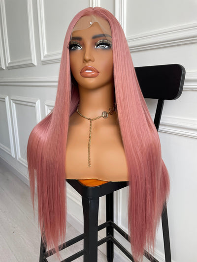 Dirty Pink Lace Wig Premium Heat Resistant Synthetic Wig