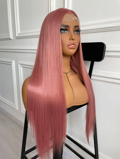 Dirty Pink Lace Wig Premium Heat Resistant Synthetic Wig