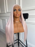 Blush Pink 13X4 Lace Wig Synthetic Heat Resistant Wig