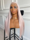 Blush Pink 13X4 Lace Wig Synthetic Heat Resistant Wig