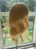 Blonde Short Wavy Lace Front Wig Human Hair