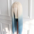 Custom Blue Ombre Color 13X4 Large Part Lace Front Wig Synthetic Wig