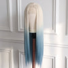 Custom Blue Ombre Color 13X4 Large Part Lace Front Wig Synthetic Wig