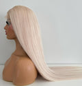 NHA White Blonde Long Straight Lace Front Wig