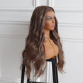 Brown Loose Wave Lace Wig Elegant Straight Wig