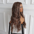 Brown Loose Wave Lace Wig Elegant Straight Wig