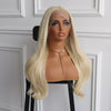 613 Blonde Lace Wig Elegant Wavy Wig Heat Friendly Synthetic Wigs