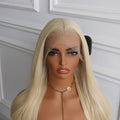 613 Blonde Lace Wig Elegant Wavy Wig Heat Friendly Synthetic Wigs