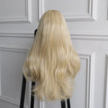 613 Blonde Lace Wig Elegant Wavy Wig Heat Friendly Synthetic Wigs