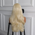 613 Blonde Lace Wig Elegant Wavy Wig Heat Friendly Synthetic Wigs