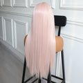 Blush Pink 13X4 Lace Wig Synthetic Heat Resistant Wig