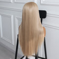 Ash Blonde Straight Lace Wig Heat Resistant Synthetic Wig