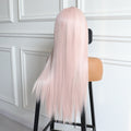 Blush Pink 13X4 Lace Wig Synthetic Heat Resistant Wig