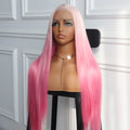 Girly Pink Ombre Color 13X4 Large Part Lace Front Wig Synthetic Wig