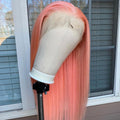 Light Pink Straight Lace Front Wig