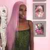 NHA Luxury Rose Pink Straight Wig