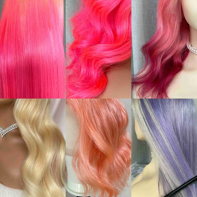 Green Ombre Highlight Hair Lace Front Wig