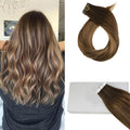 NHA Straight Dark Brown Ombre Tape in Human Hair Extension