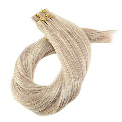 NHA Straight Light Blonde Seamless Invisible Tape Hair Extension