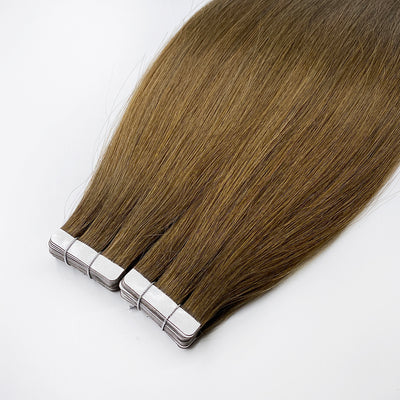 NHA Straight Light Brown #6 Tape in Human Hair Extension